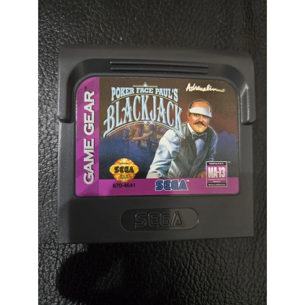 Poker Face Paul's Blackjack Sega Game Gear Cartridge Manual Included